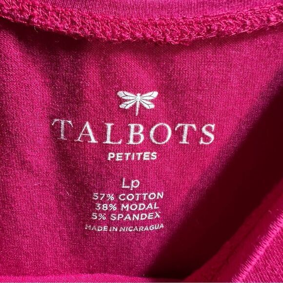 Talbots Pink Tank Top Cami‎ Layering Cotton/Modal/Spandex Size L Petite - Picture 2 of 6
